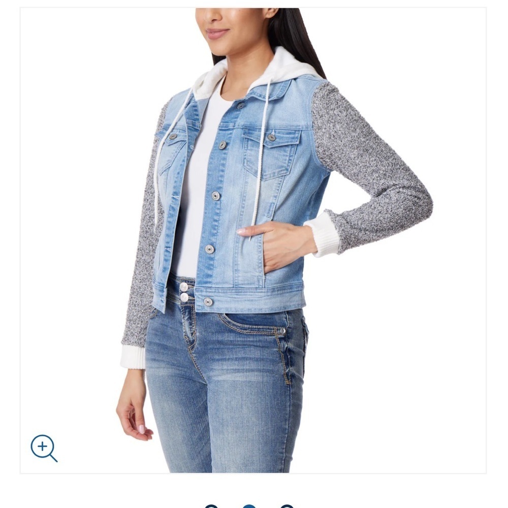 🛍️WallFlower Junior Authentic Denim Curvy Jacket Winter Casual Outdoor sz Medium